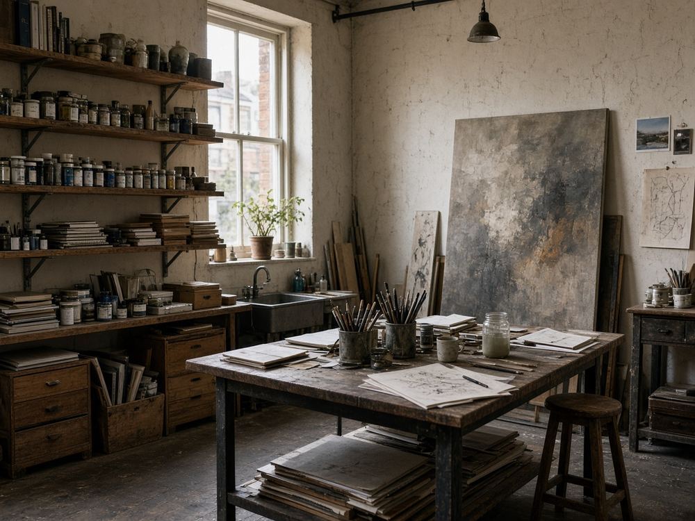 About the Adult art / drawing / painting studio studio at Opalwood Art Studio