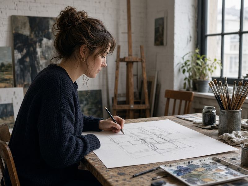 Drawing foundations at Opalwood Art Studio